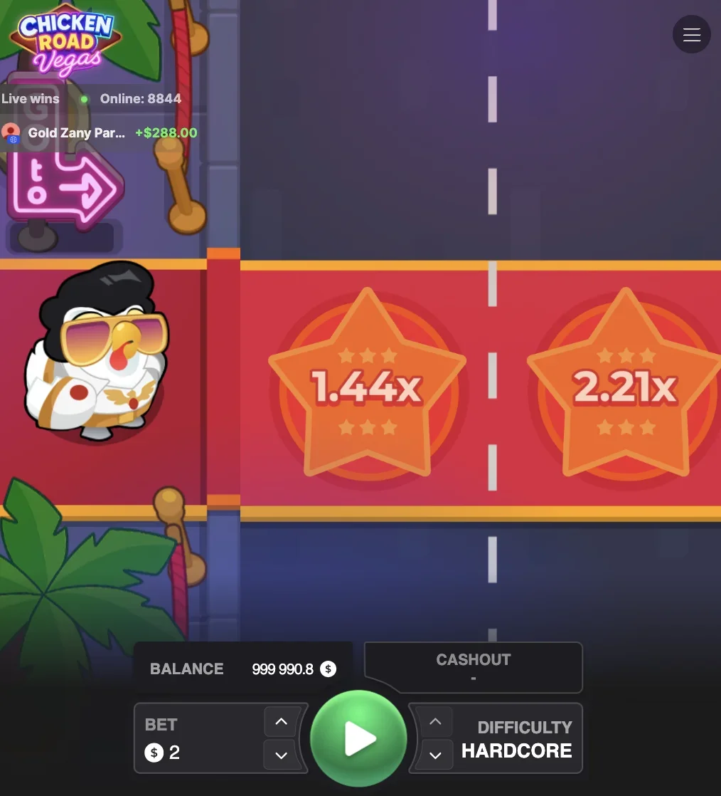 Chicken Road Vegas mobile app interface optimized for smartphones showing touch controls and responsive design on Android and iOS devices